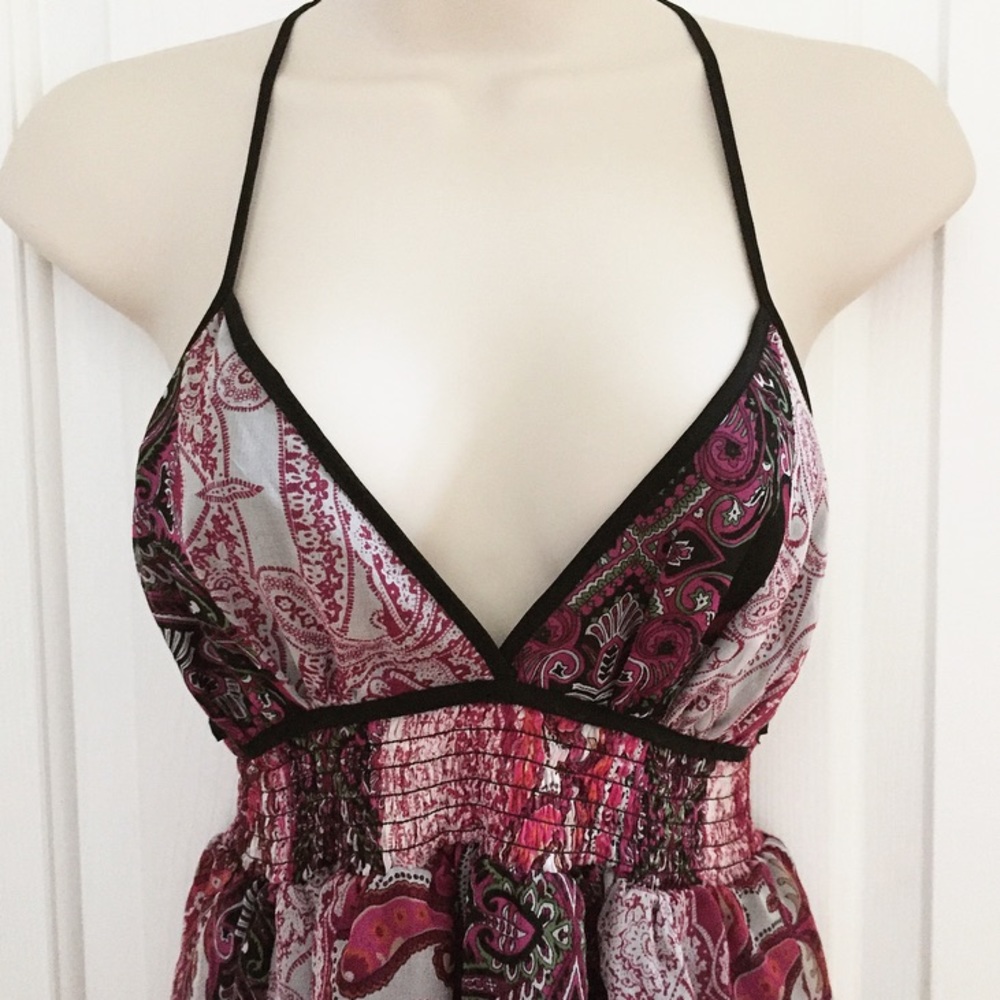 Pink MultiColored Printed Dress - Picture 2 of 5